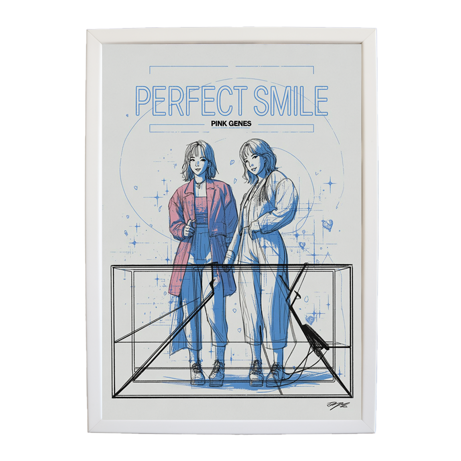Pink Genes – Music Room Wall Art – wall art print – Perfect Smile – k-pop, dance-pop and electronic female duo – Music Stag