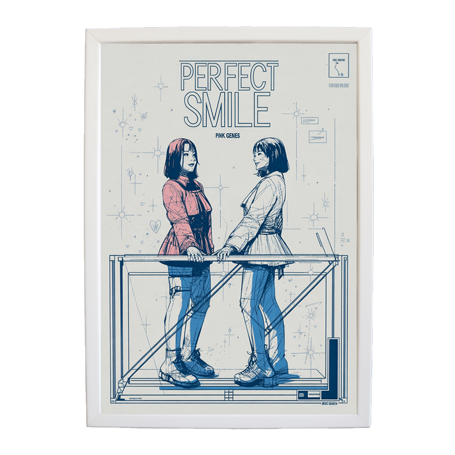 Pink Genes – Music Wall Print – wall art print – Perfect Smile – k-pop, dance-pop and electronic female duo – Music Stag