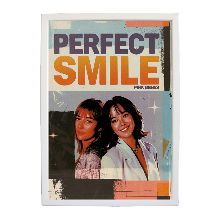 Pink Genes – Soundwave Wall Print – wall art print – Perfect Smile – k-pop, dance-pop and electronic female duo – Music Stag