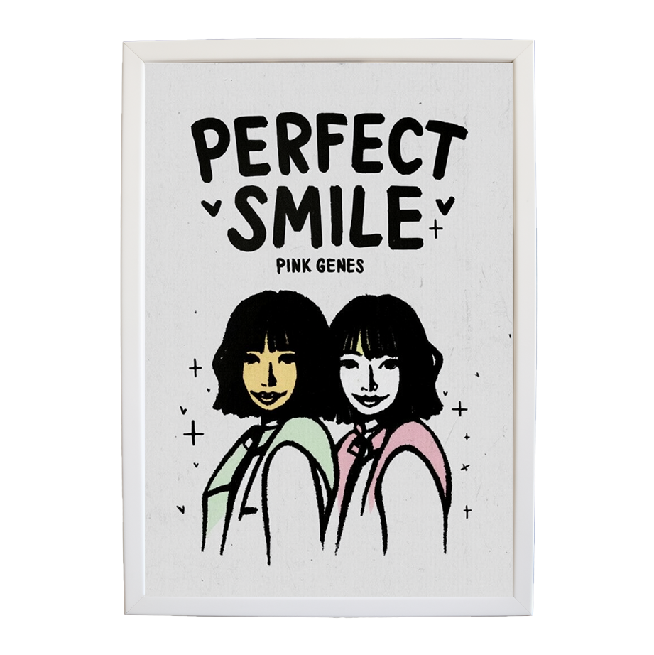 Pink Genes – Wall Art Print – wall art print – Perfect Smile – k-pop, dance-pop and electronic female duo – Music Stag