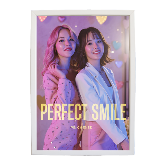 Pink Genes – Music Canvas Print – wall art print – Perfect Smile – k-pop, dance-pop and electronic female duo – Music Stag