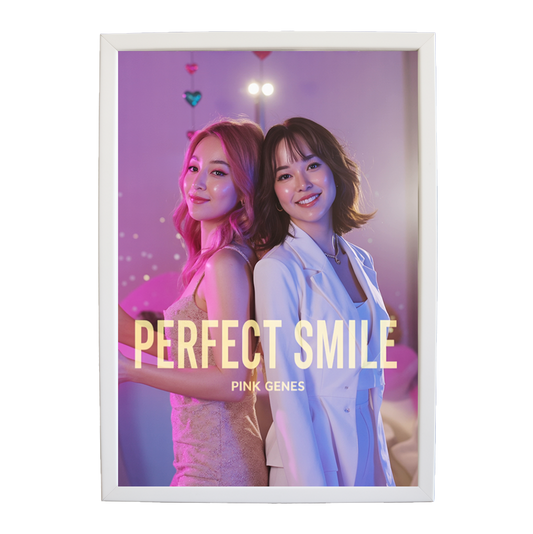 Pink Genes – Music Wall Print – wall art print – Perfect Smile – k-pop, dance-pop and electronic female duo – Music Stag