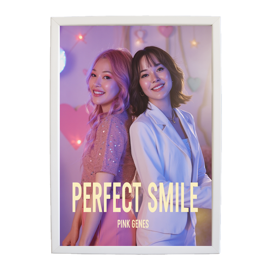 Pink Genes – Home Music Decor Print – wall art print – Perfect Smile – k-pop, dance-pop and electronic female duo – Music Stag