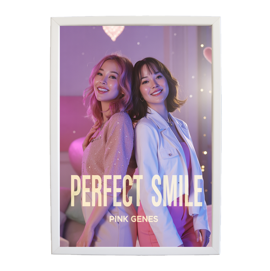 Pink Genes – Wall Art Print – wall art print – Perfect Smile – k-pop, dance-pop and electronic female duo – Music Stag