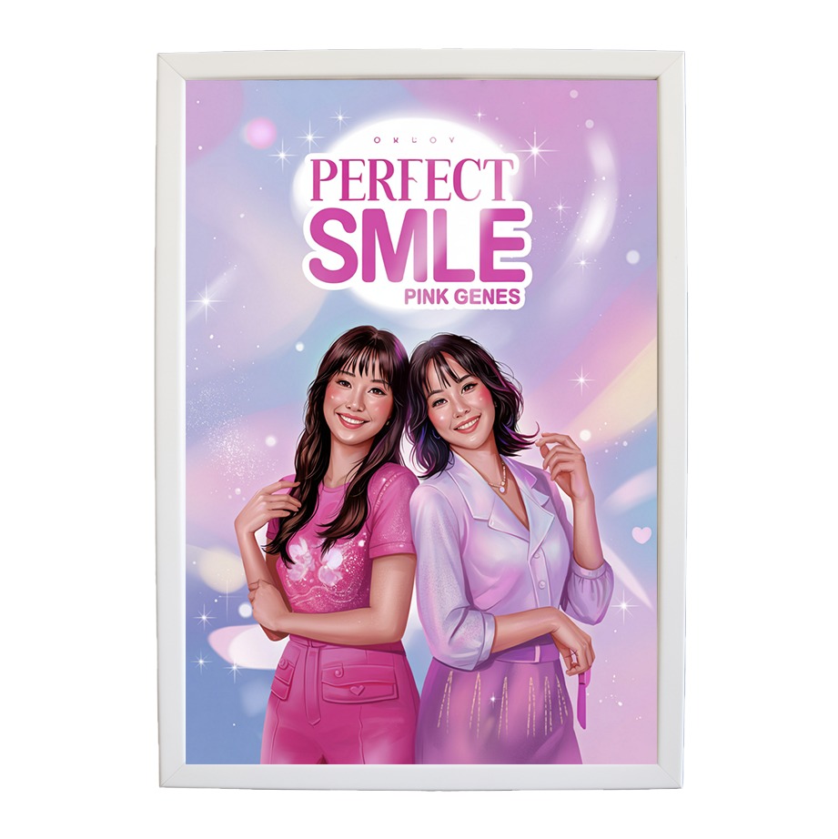 Pink Genes – Sound Inspired Wall Print – wall art print – Perfect Smile – k-pop, dance-pop and electronic female duo – Music Stag