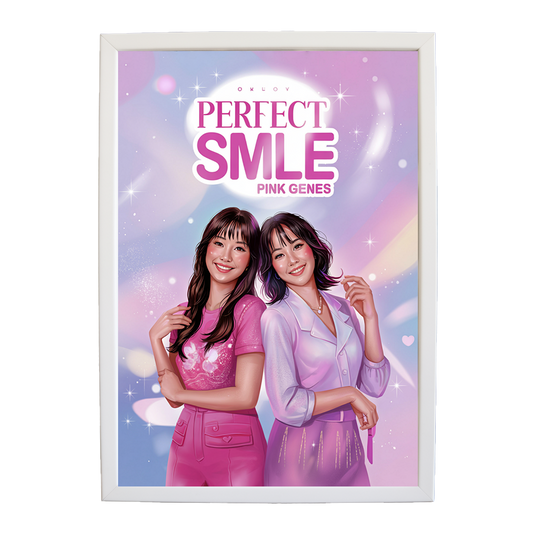 Pink Genes – Sound Inspired Wall Print – wall art print – Perfect Smile – k-pop, dance-pop and electronic female duo – Music Stag