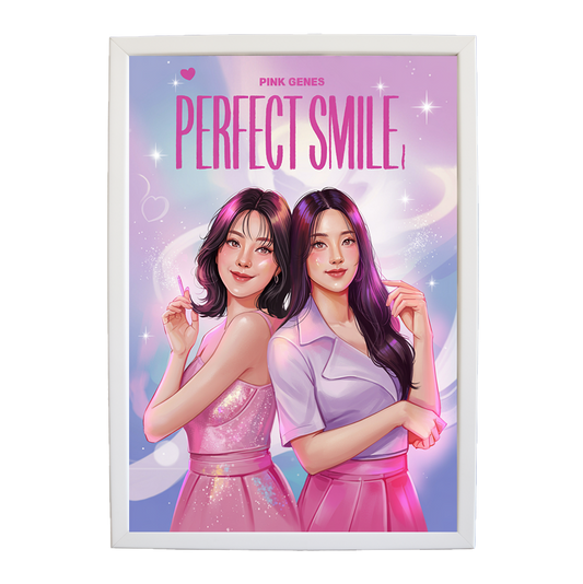 Pink Genes – Abstract Music Art – wall art print – Perfect Smile – k-pop, dance-pop and electronic female duo – Music Stag
