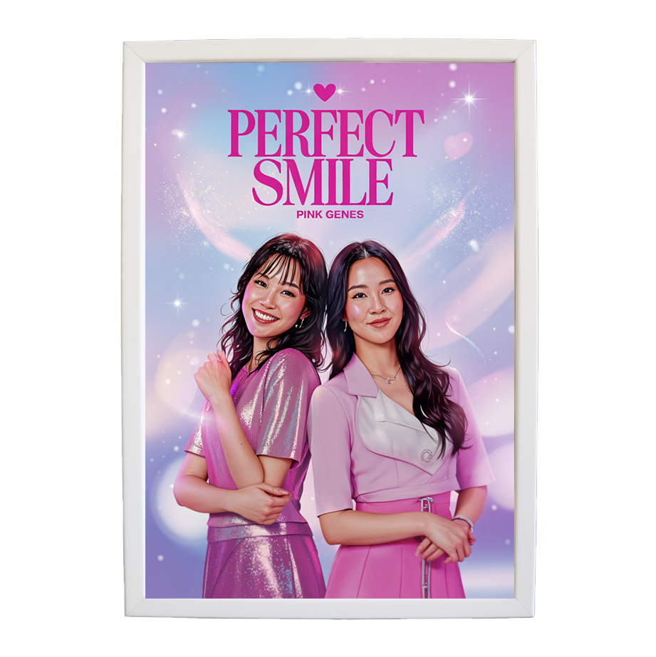 Pink Genes – Art Music Print – wall art print – Perfect Smile – k-pop, dance-pop and electronic female duo – Music Stag