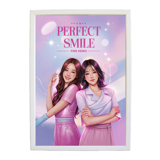Pink Genes – Music Wall Print – wall art print – Perfect Smile – k-pop, dance-pop and electronic female duo – Music Stag