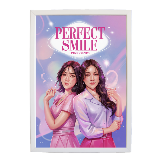Pink Genes – Music Wall Art Print – wall art print – Perfect Smile – k-pop, dance-pop and electronic female duo – Music Stag