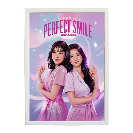 Pink Genes – Inspirational Music Quote Art – wall art print – Perfect Smile – k-pop, dance-pop and electronic female duo – Music Stag