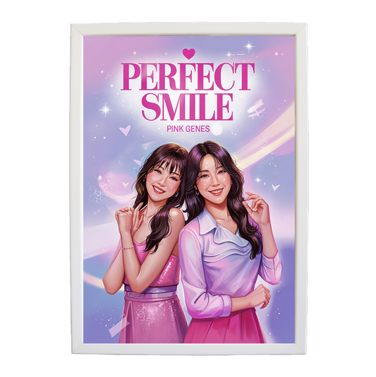 Pink Genes – Abstract Music Art – wall art print – Perfect Smile – k-pop, dance-pop and electronic female duo – Music Stag