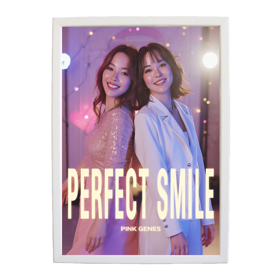 Pink Genes – Inspirational Music Quote Art – wall art print – Perfect Smile – k-pop, dance-pop and electronic female duo – Music Stag
