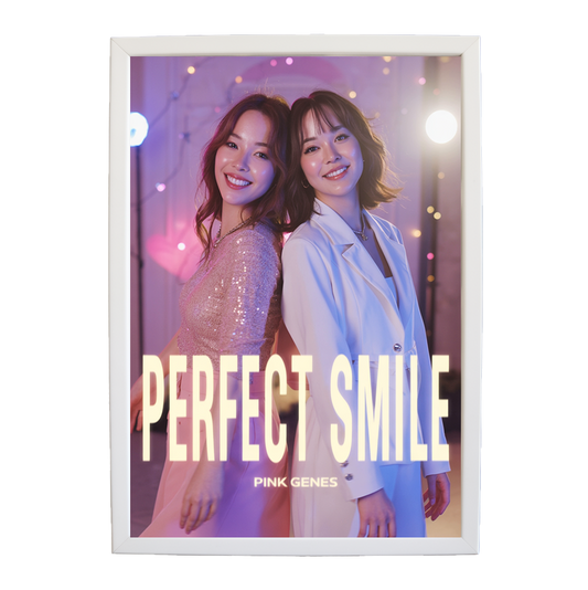 Pink Genes – Inspirational Music Quote Art – wall art print – Perfect Smile – k-pop, dance-pop and electronic female duo – Music Stag