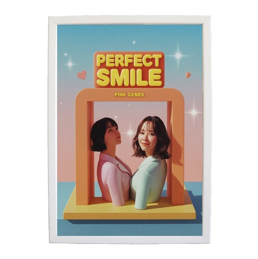 Pink Genes – Contemporary Music Wall Art – wall art print – Perfect Smile – k-pop, dance-pop and electronic female duo – Music Stag