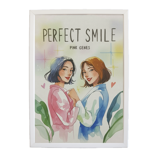 Pink Genes – Soundwave Wall Print – wall art print – Perfect Smile – k-pop, dance-pop and electronic female duo – Music Stag
