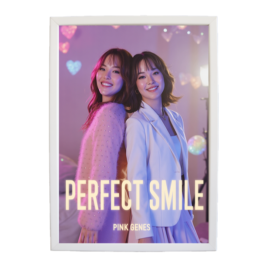 Pink Genes – Contemporary Music Wall Art – wall art print – Perfect Smile – k-pop, dance-pop and electronic female duo – Music Stag
