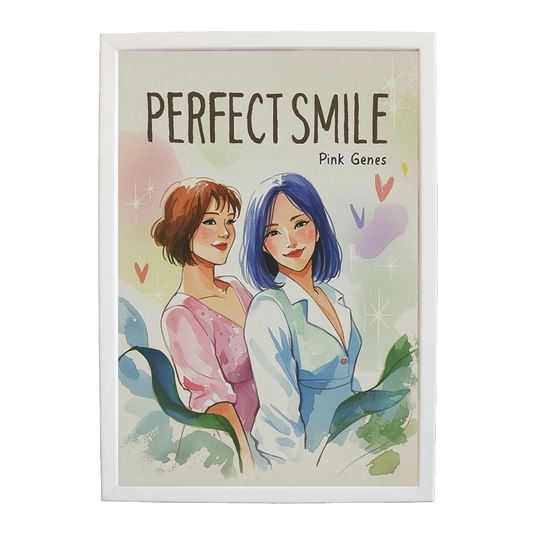 Pink Genes – Modern Music Poster – wall art print – Perfect Smile – k-pop, dance-pop and electronic female duo – Music Stag