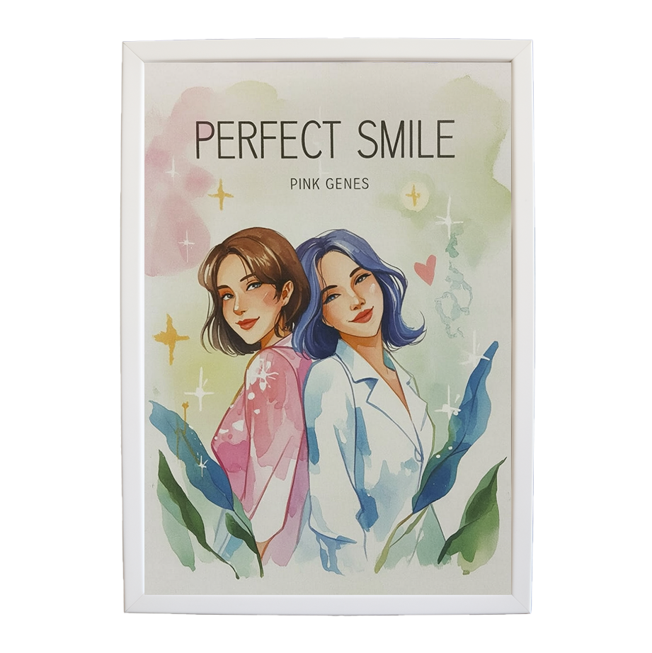 Pink Genes – Song Inspired Art Print – wall art print – Perfect Smile – k-pop, dance-pop and electronic female duo – Music Stag