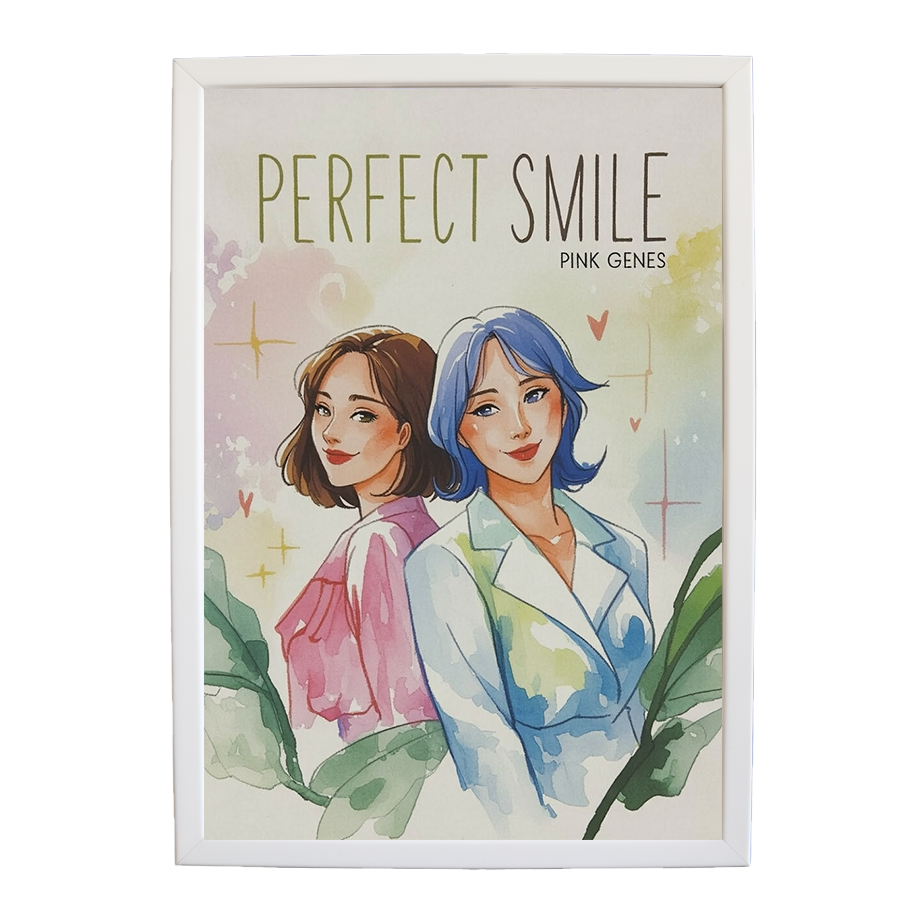 Pink Genes – Lyric Wall Art Print – wall art print – Perfect Smile – k-pop, dance-pop and electronic female duo – Music Stag