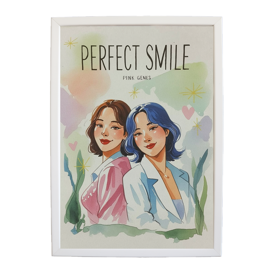 Pink Genes – Lyric Wall Art Print – wall art print – Perfect Smile – k-pop, dance-pop and electronic female duo – Music Stag