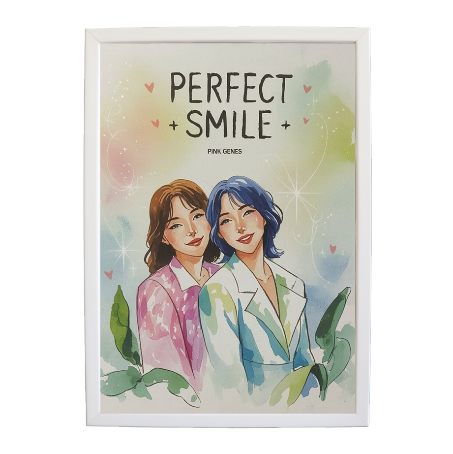 Pink Genes – Music Photography Poster – wall art print – Perfect Smile – k-pop, dance-pop and electronic female duo – Music Stag