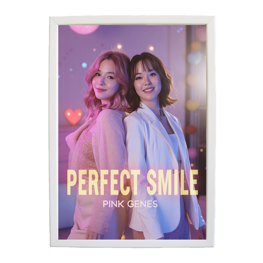 Pink Genes – Music Wall Art Print – wall art print – Perfect Smile – k-pop, dance-pop and electronic female duo – Music Stag