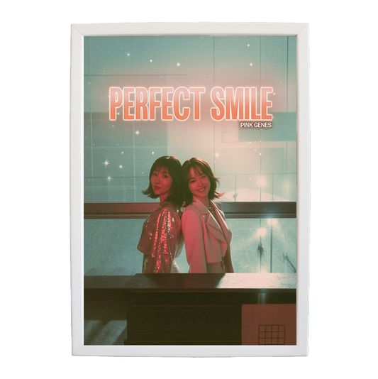 Pink Genes – Inspirational Music Quote Art – wall art print – Perfect Smile – k-pop, dance-pop and electronic female duo – Music Stag
