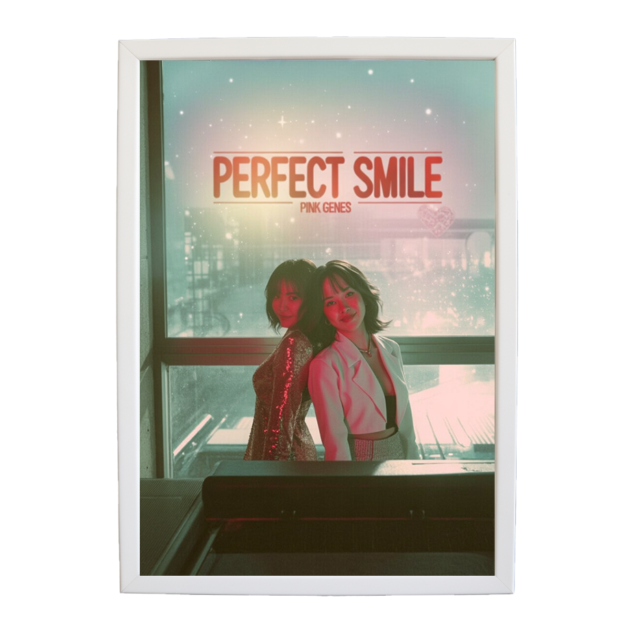 Pink Genes – Contemporary Music Wall Art – wall art print – Perfect Smile – k-pop, dance-pop and electronic female duo – Music Stag