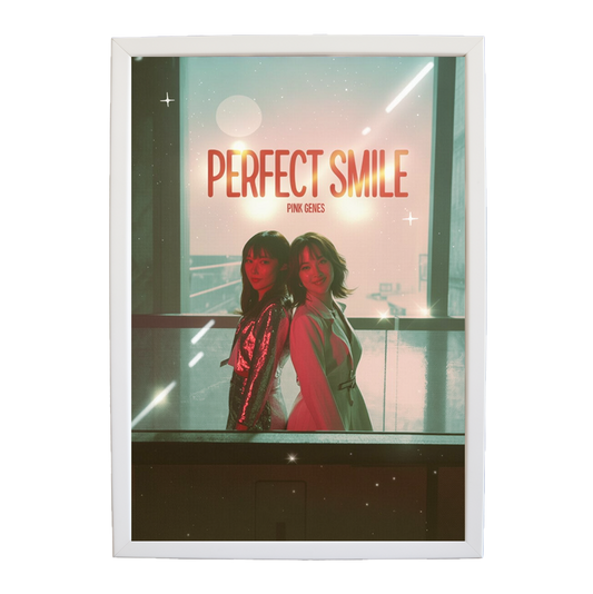 Pink Genes – Music Album Poster – wall art print – Perfect Smile – k-pop, dance-pop and electronic female duo – Music Stag