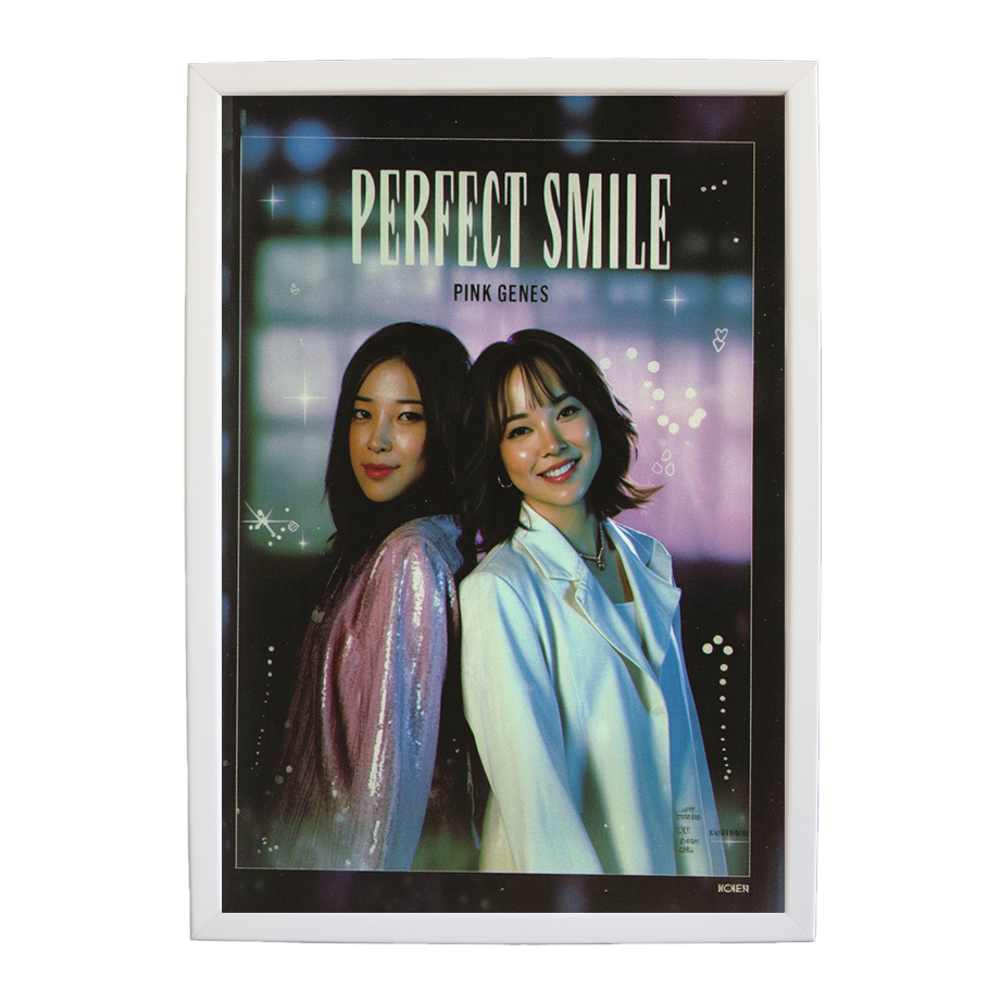 Pink Genes – Song Wall Art Print – wall art print – Perfect Smile – k-pop, dance-pop and electronic female duo – Music Stag