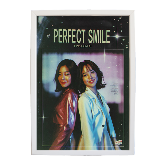 Pink Genes – Retro Music Print – wall art print – Perfect Smile – k-pop, dance-pop and electronic female duo – Music Stag