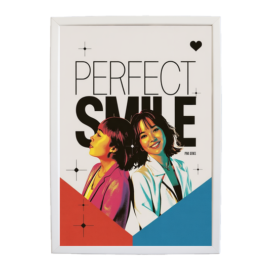 Pink Genes – Music Album Poster – wall art print – Perfect Smile – k-pop, dance-pop and electronic female duo – Music Stag