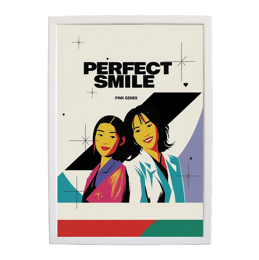 Pink Genes – Music Theme Poster – wall art print – Perfect Smile – k-pop, dance-pop and electronic female duo – Music Stag