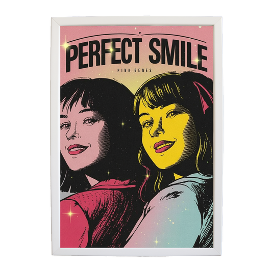 Pink Genes – Abstract Music Art – wall art print – Perfect Smile – k-pop, dance-pop and electronic female duo – Music Stag