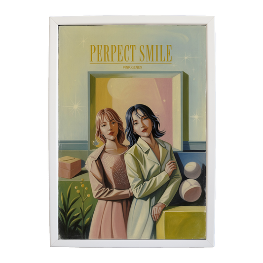 Pink Genes – Music Inspired Artwork – wall art print – Perfect Smile – k-pop, dance-pop and electronic female duo – Music Stag