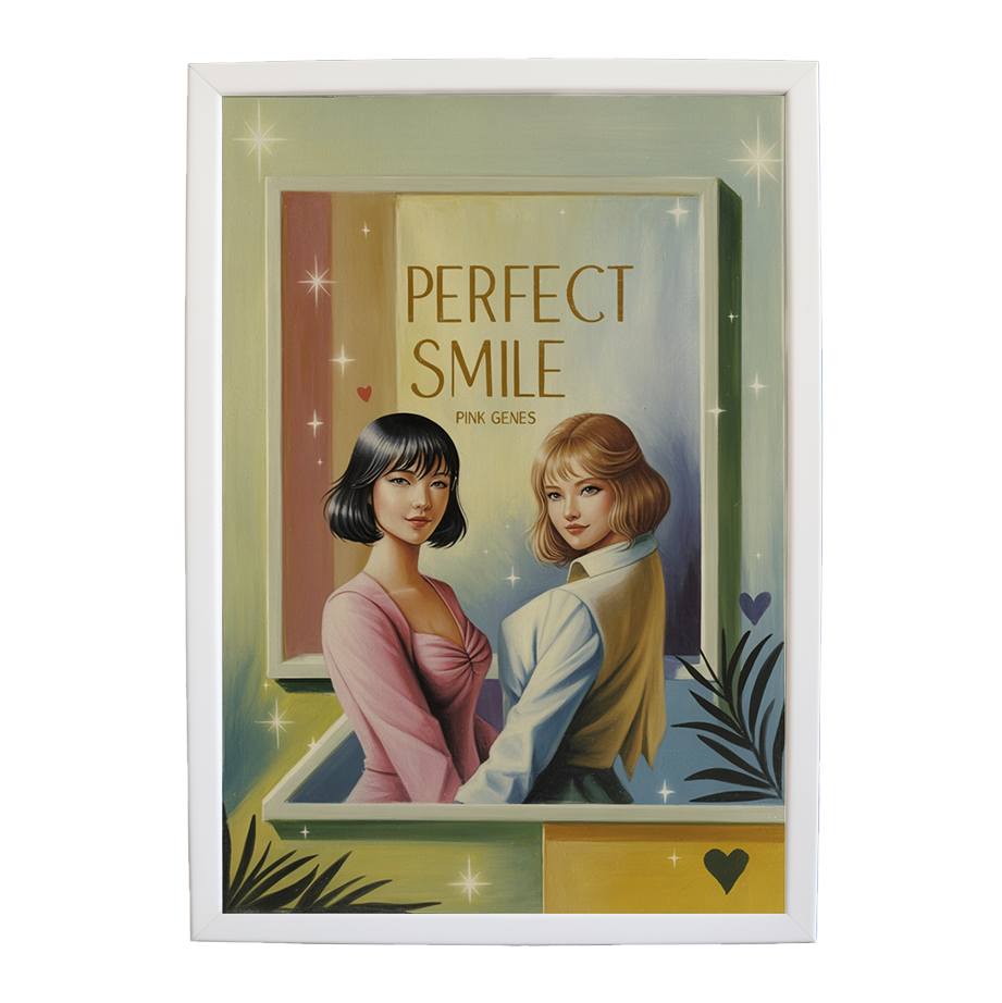 Pink Genes – Home Music Decor Print – wall art print – Perfect Smile – k-pop, dance-pop and electronic female duo – Music Stag