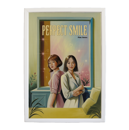 Pink Genes – Music Theme Poster – wall art print – Perfect Smile – k-pop, dance-pop and electronic female duo – Music Stag