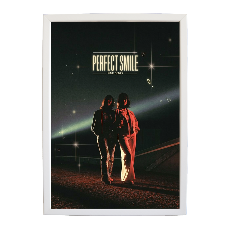 Pink Genes – Retro Music Print – wall art print – Perfect Smile – k-pop, dance-pop and electronic female duo – Music Stag