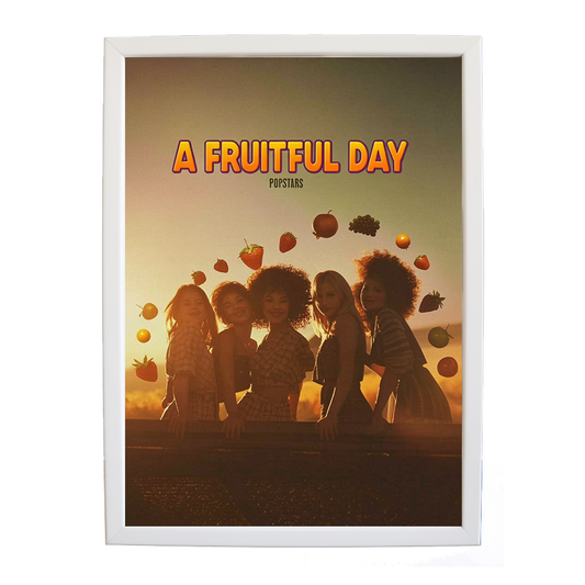 Popstars – Music Theme Poster – wall art print – A Fruitful Day – punchy electronic pop, four piece girl band – Music Stag