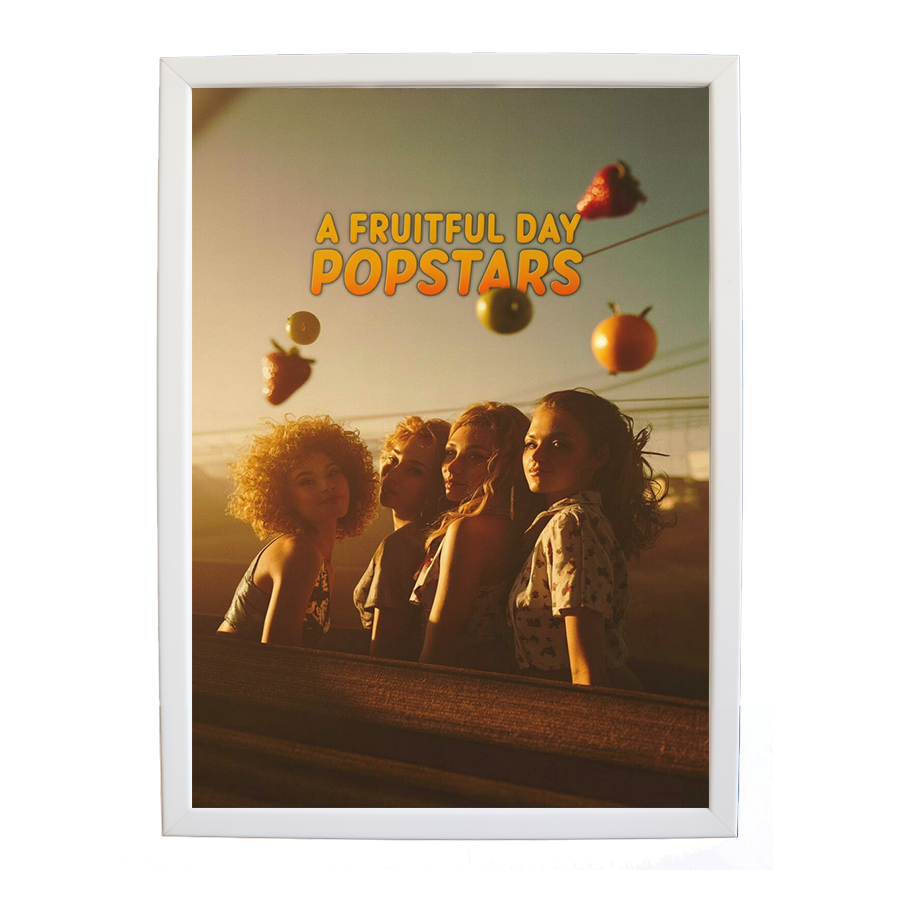 Popstars – Vintage Music Poster – wall art print – A Fruitful Day – punchy electronic pop, four piece girl band – Music Stag