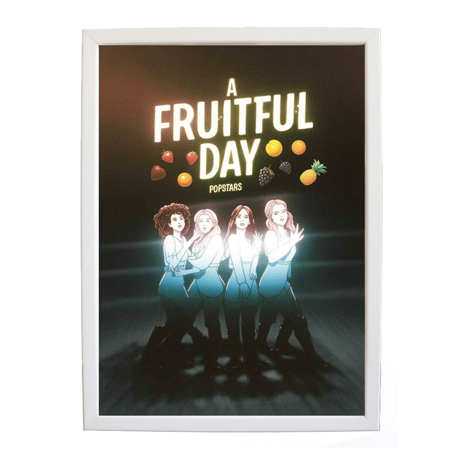 Popstars – Art Music Print – wall art print – A Fruitful Day – punchy electronic pop, four piece girl band – Music Stag