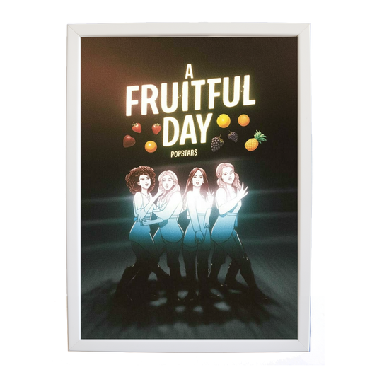 Popstars – Art Music Print – wall art print – A Fruitful Day – punchy electronic pop, four piece girl band – Music Stag