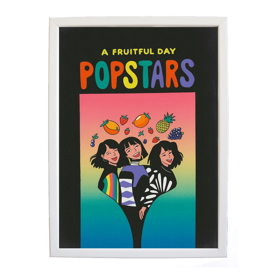 Popstars – Studio Wall Art Print – wall art print – A Fruitful Day – punchy electronic pop, four piece girl band – Music Stag