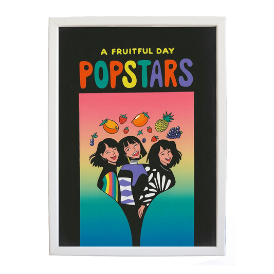 Popstars – Studio Wall Art Print – wall art print – A Fruitful Day – punchy electronic pop, four piece girl band – Music Stag