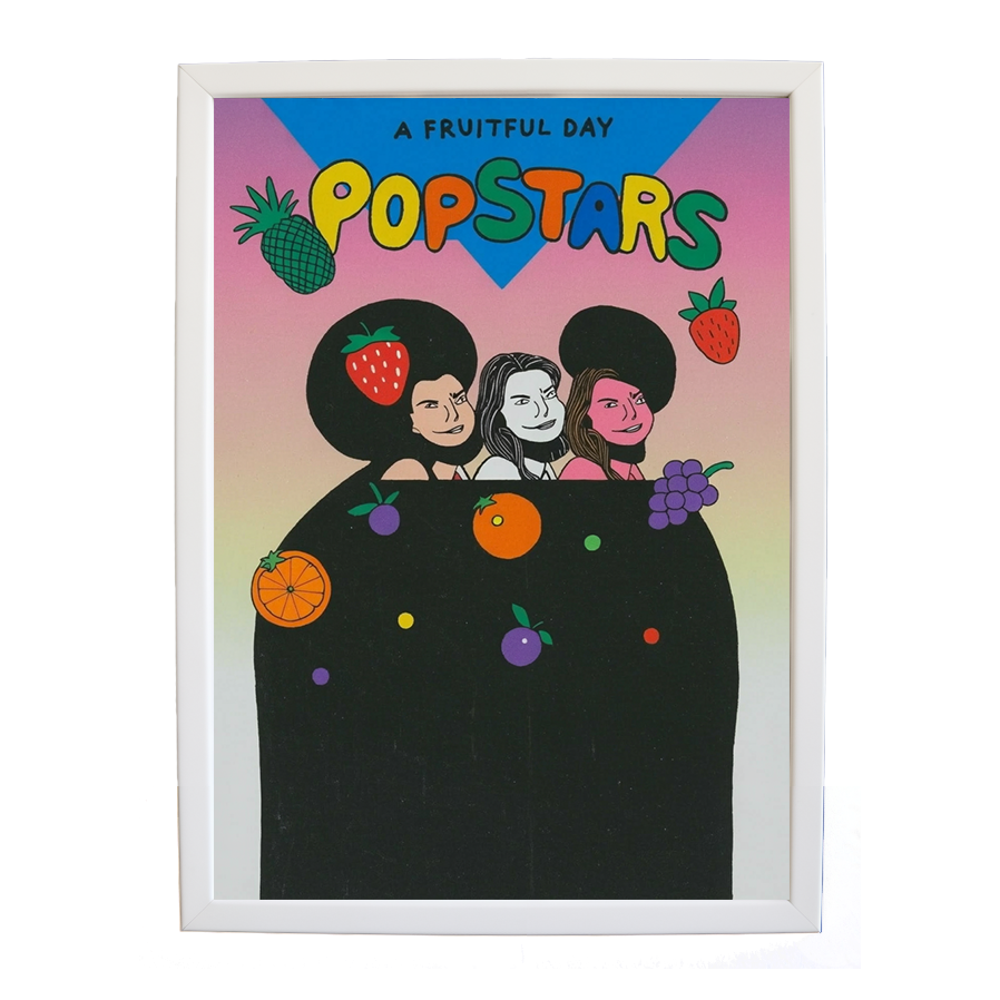 Popstars – Art Music Print – wall art print – A Fruitful Day – punchy electronic pop, four piece girl band – Music Stag