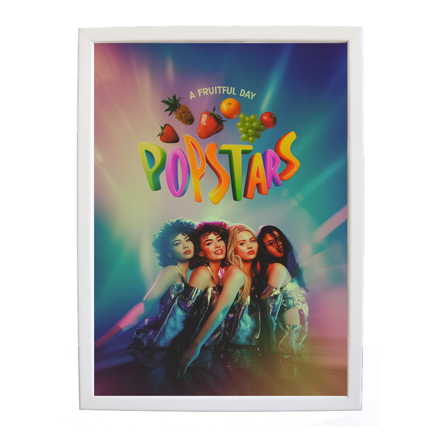 Popstars – Classic Music Poster – wall art print – A Fruitful Day – punchy electronic pop, four piece girl band – Music Stag