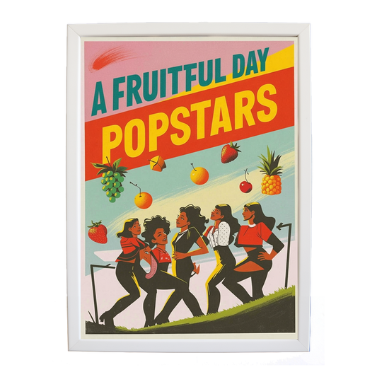 Popstars – Sound Inspired Wall Print – wall art print – A Fruitful Day – punchy electronic pop, four piece girl band – Music Stag