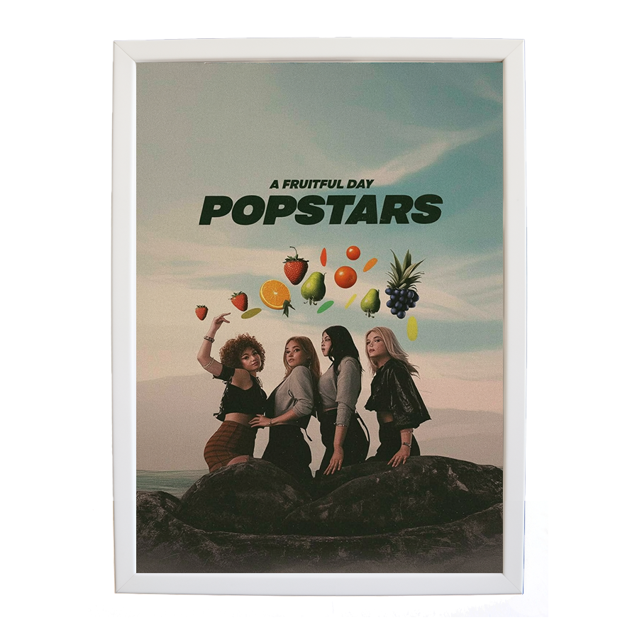 Popstars – Music Art Print – wall art print – A Fruitful Day – punchy electronic pop, four piece girl band – Music Stag