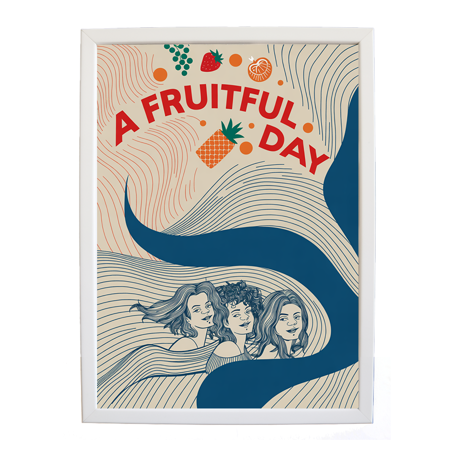 Popstars – Contemporary Music Wall Art – wall art print – A Fruitful Day – punchy electronic pop, four piece girl band – Music Stag